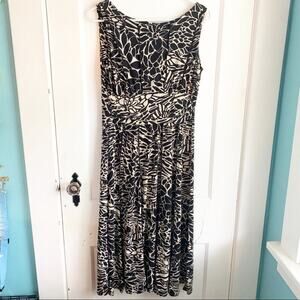 Perceptions New York Giraffe Print Dress Sleeveless Stretchy Workwear Size 12